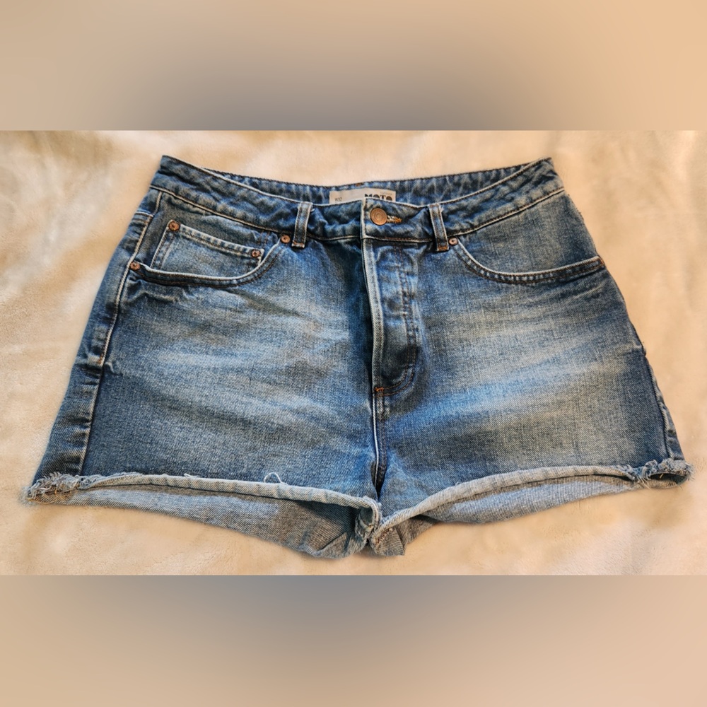 Topshop Moto high-rise Jean Shorts